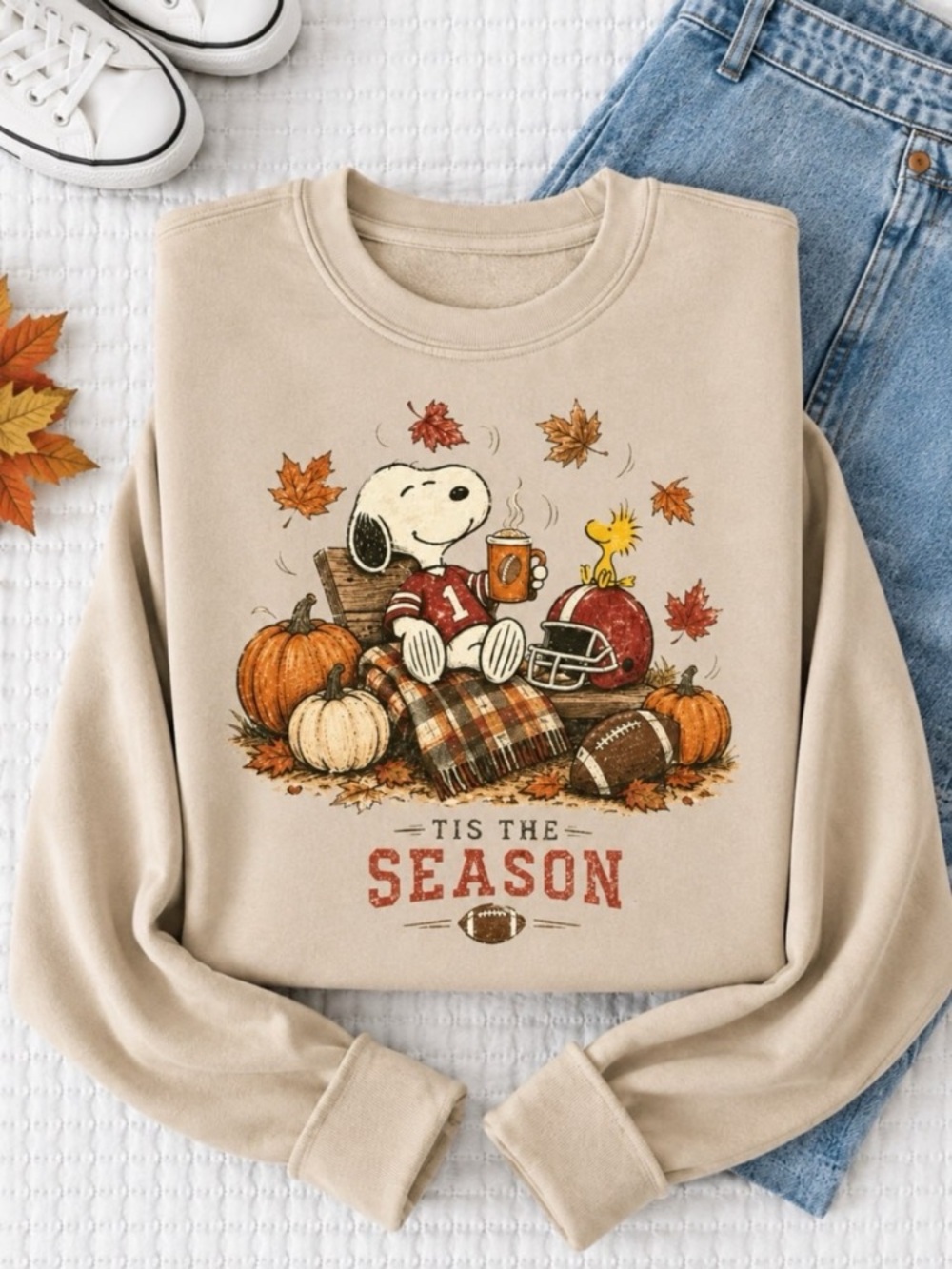 Sand 'Tis The Season Snoopy Pullover Sweatshirt